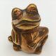 Vintage brass frog figure - 1970s