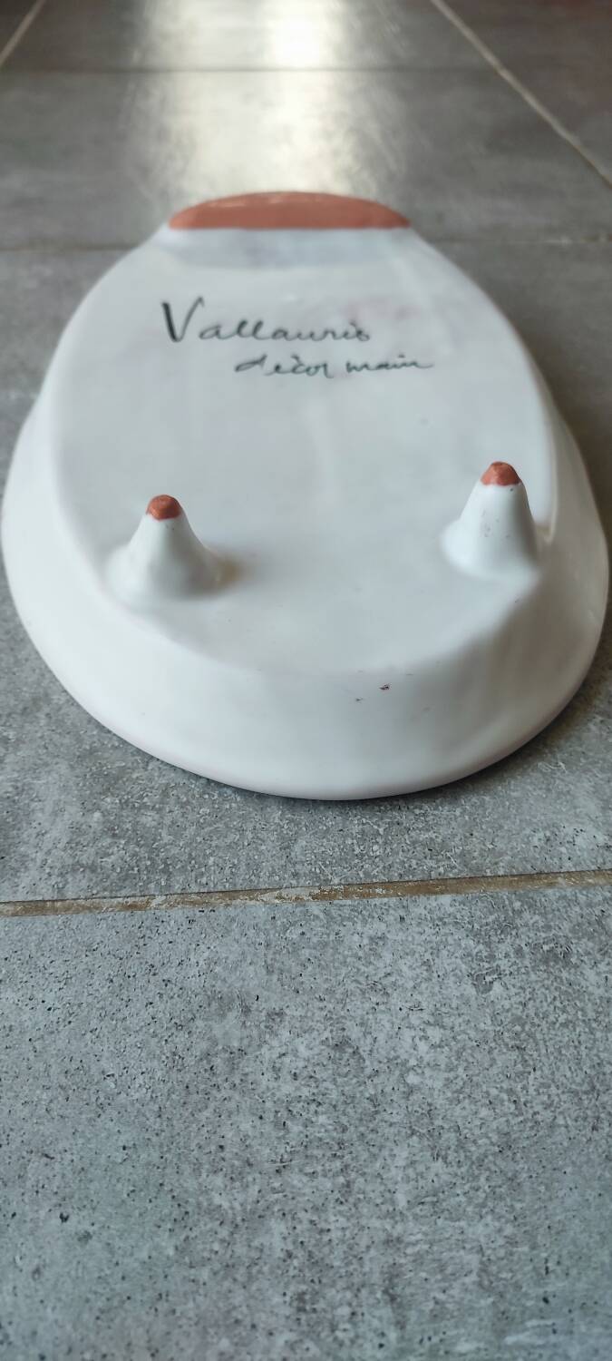 Vallauris ceramic asparagus dish