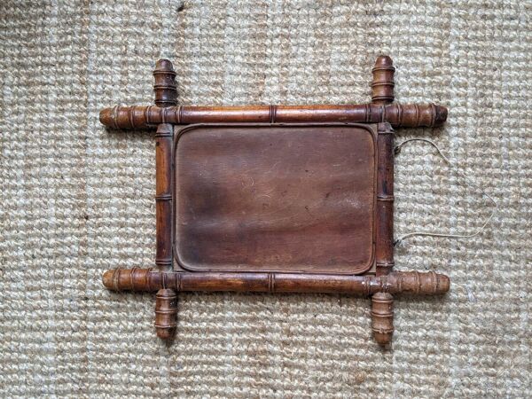 Miroir en bois façon bambou années 50 décoration campagne