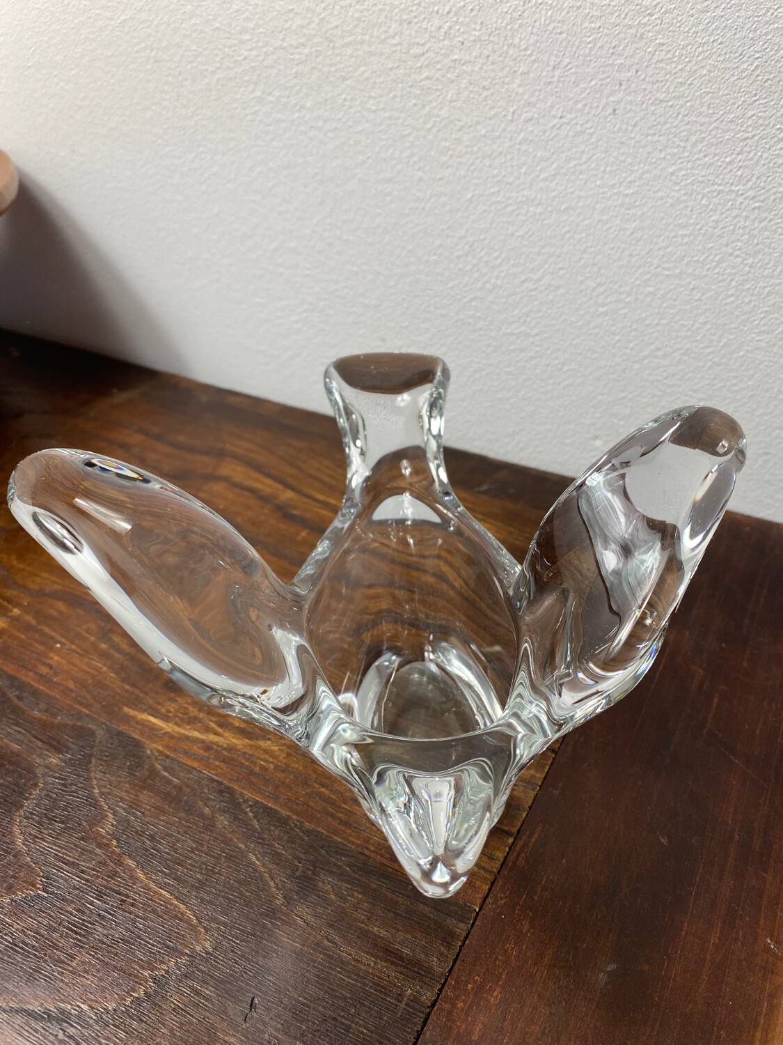 Vide poche hirondelle en cristal