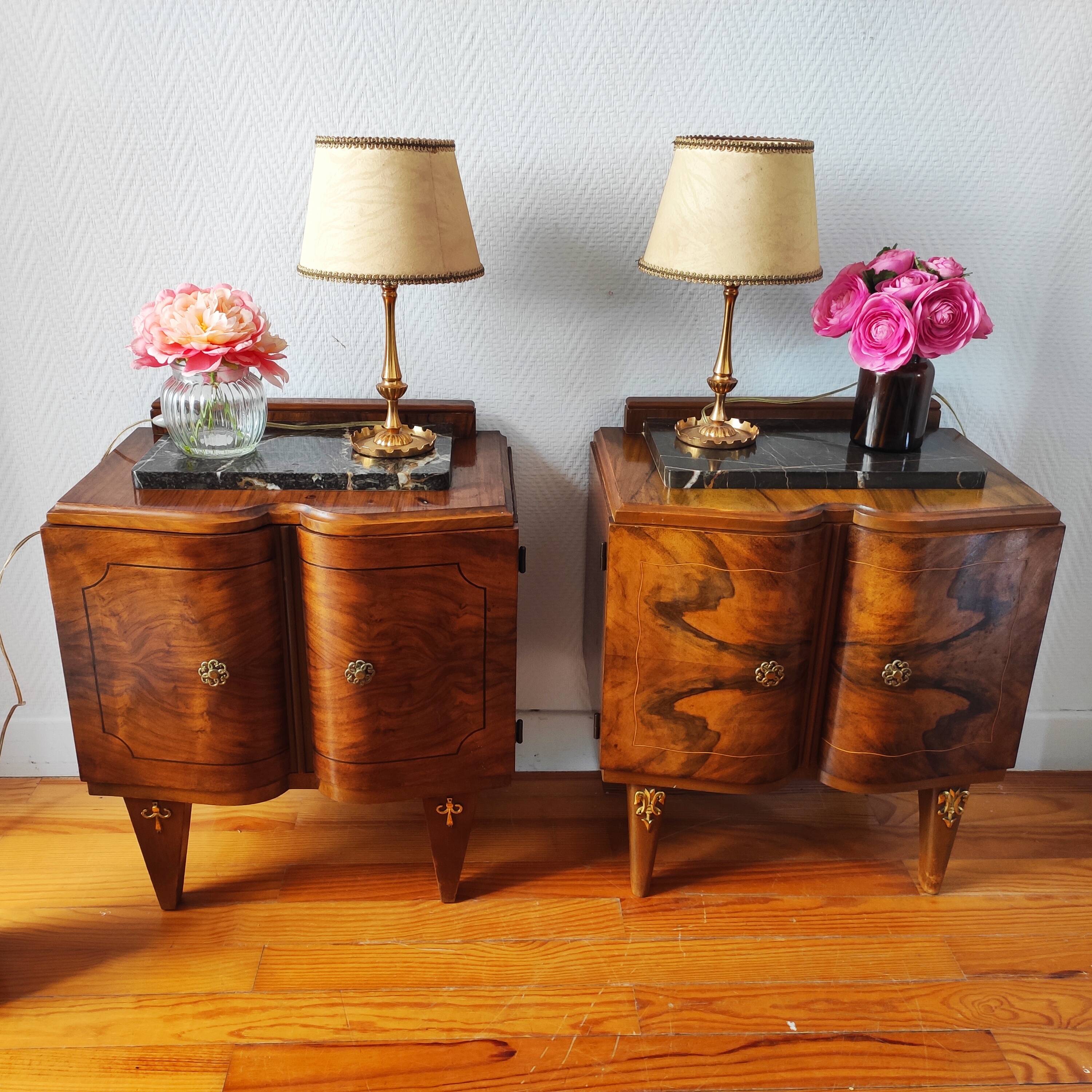 Pair of Art Deco bedside tables