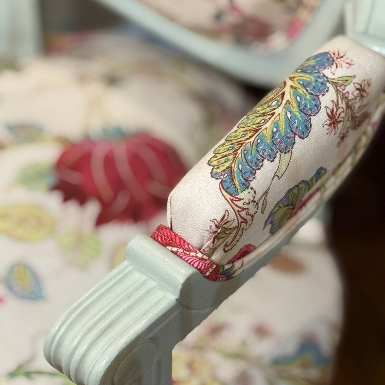 Louis XVI medallion armchair – traditional upholstery