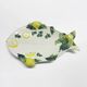 Set of 8 Italian fish plates in Barbotine ceramic.