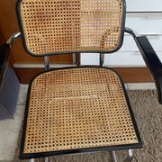 Set of 4 chairs B32 and 2 armchairs B64 Cesca by Marcel Breuer Italian Edition 1980