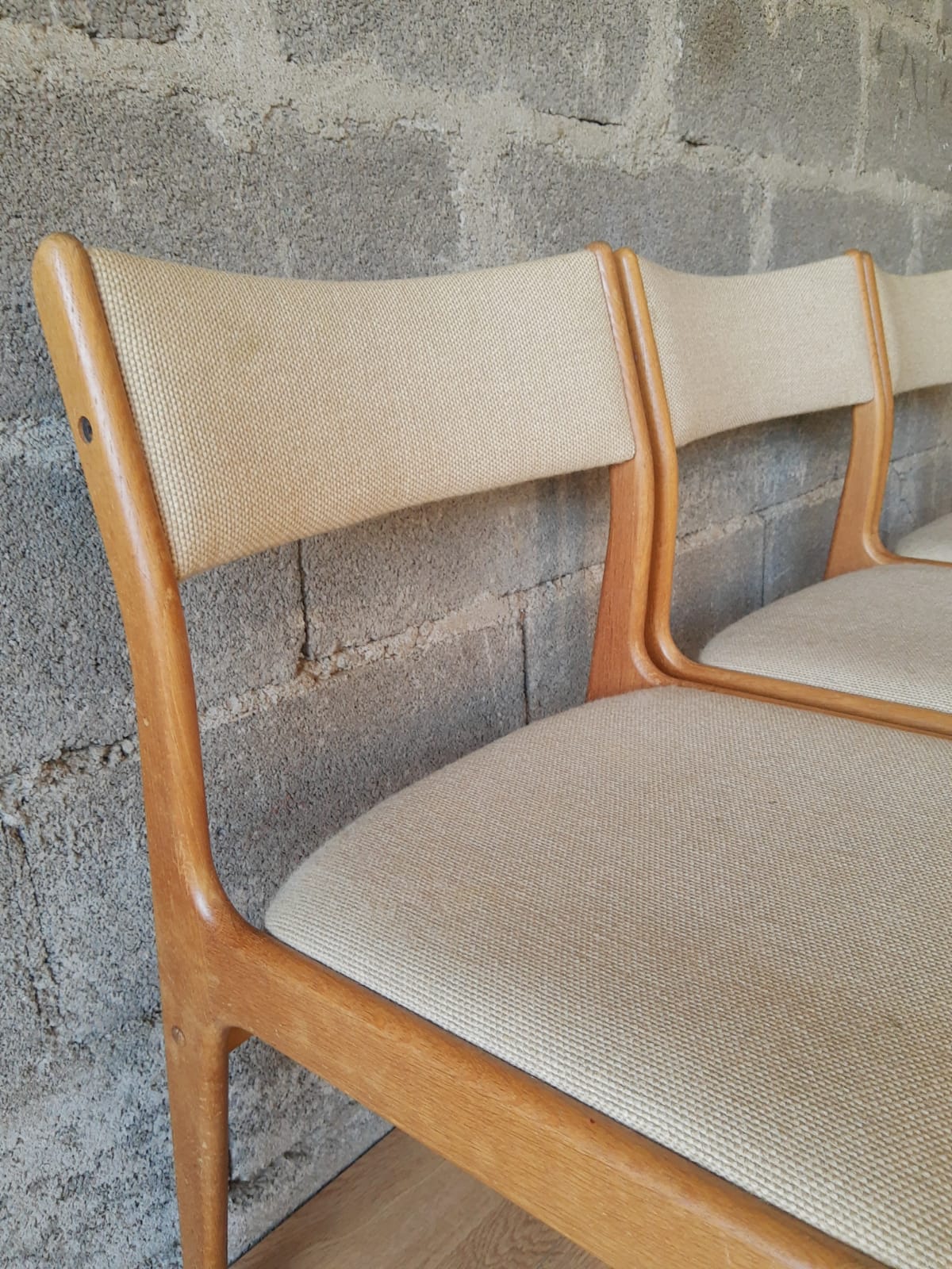 Set of 3 Danish Scandinavian chairs Uldum Mobelfabrik 7171