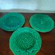 3 Old plates Gien France Creation Primefleur