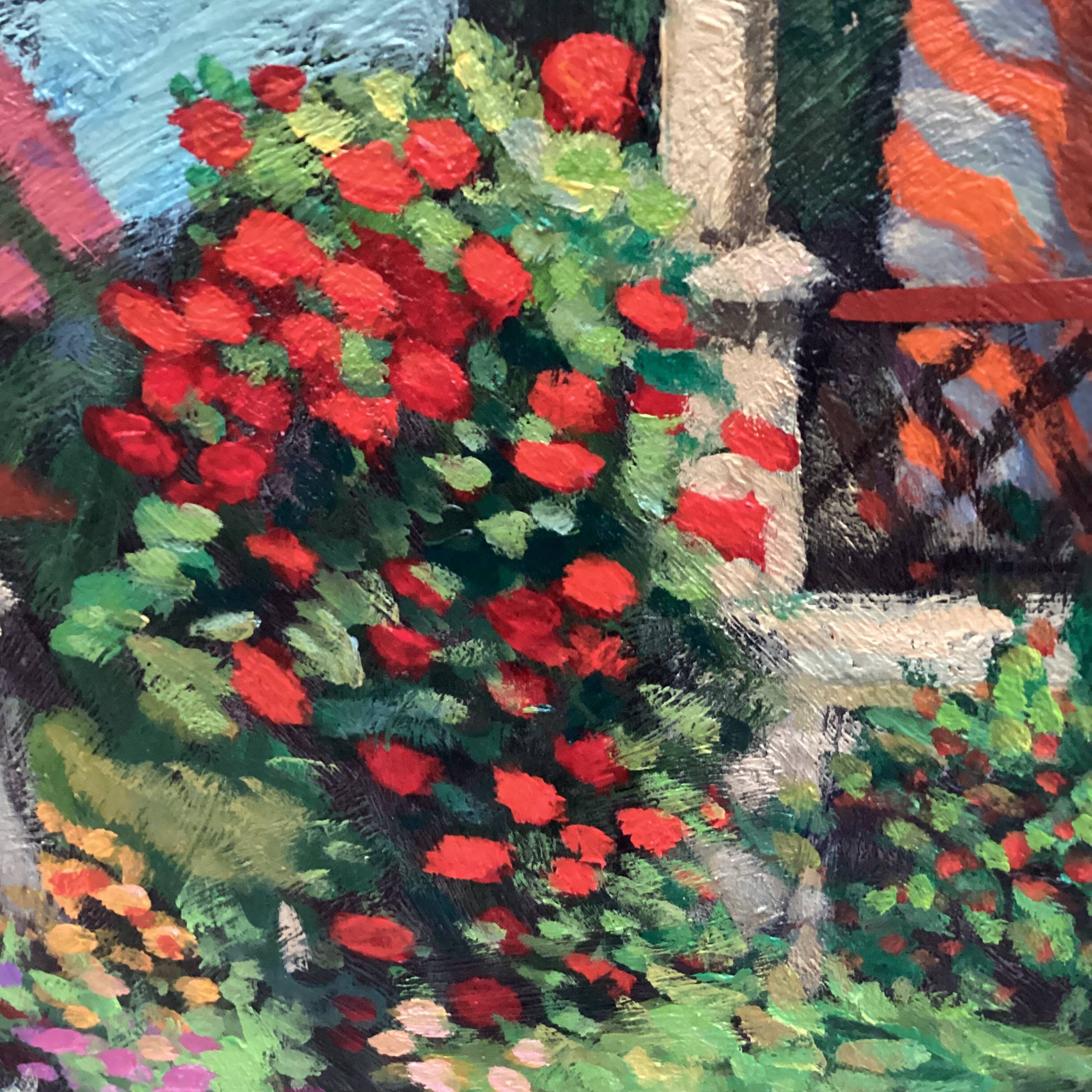 Old oil painting on canvas signed dimensions: height - 83 cm - width - 58.5 cm -