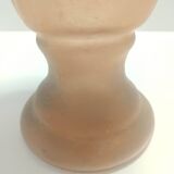 Peach Pink and White Scavo Glass Amphora Vase attr. to Seguso, Italy