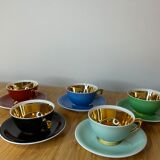Coffee service in real Limoges porcelain, GBA, Gérard Duffreisseix and abbot
