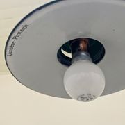 Enamelled industrial hanging lamp