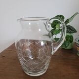 Chiseled/cut crystal pitcher