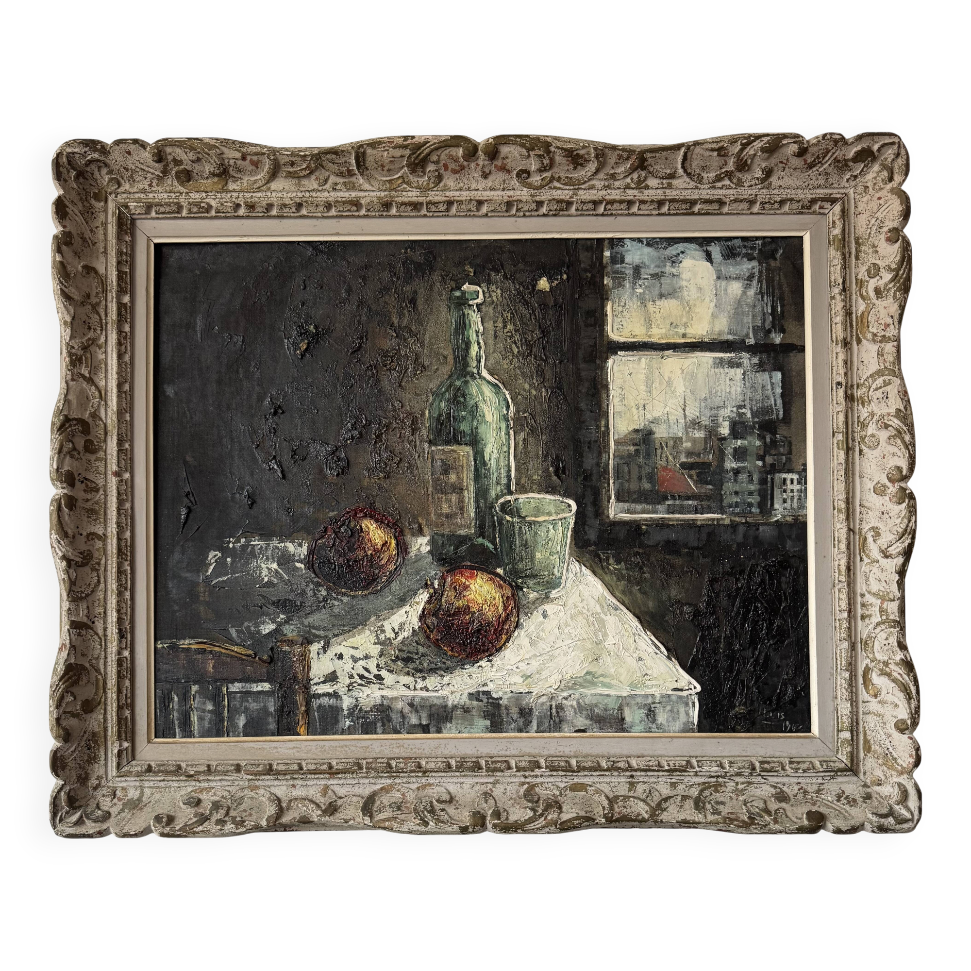 Still life tableau in Expressionist style from the 1960s.