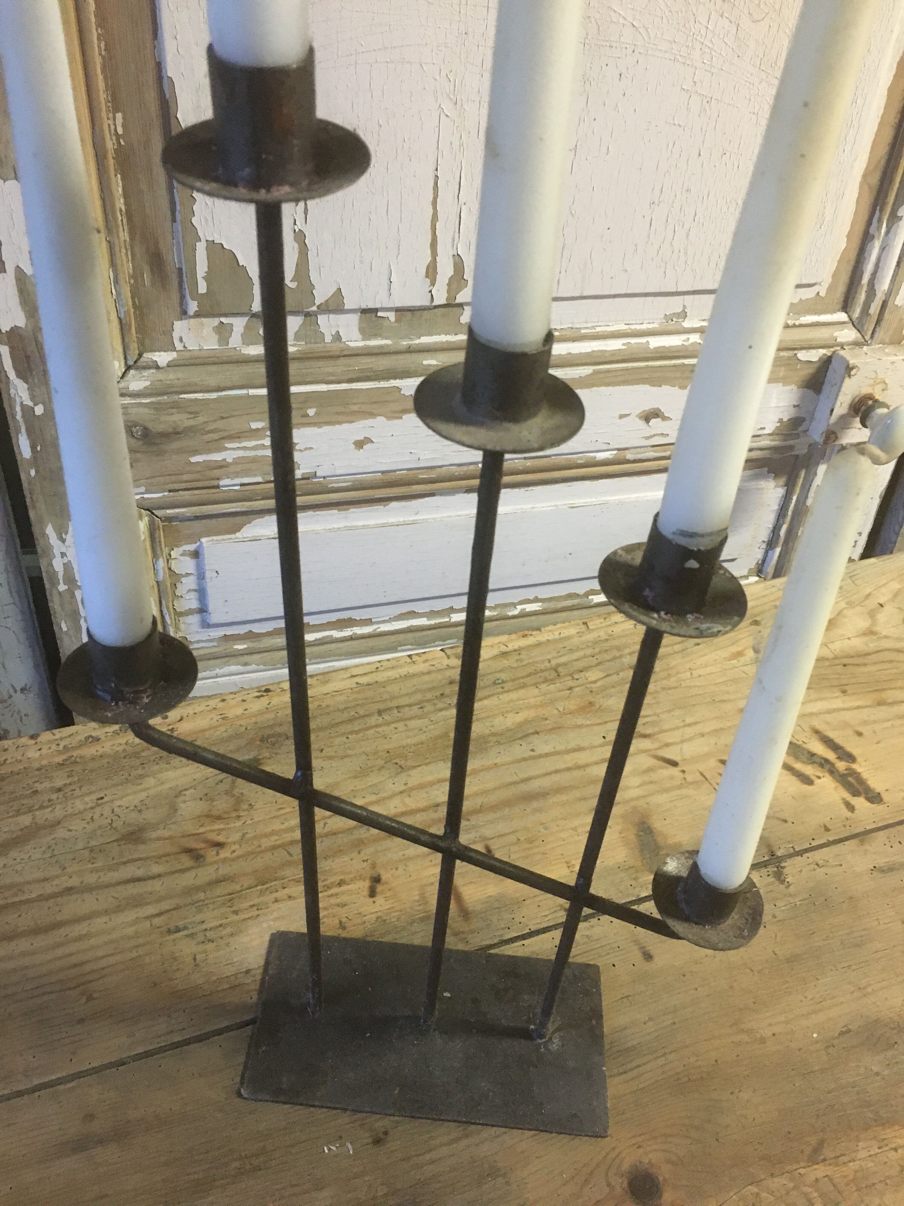 Wrought iron candlestick 5 branches