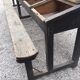 Bureau d'écolier de 3,30 m en bois 7 places
