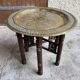 Table basse marocaine plateau cuivre