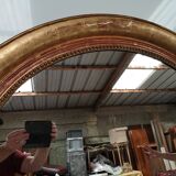 Oval mirror gilded wood - 84x100cm