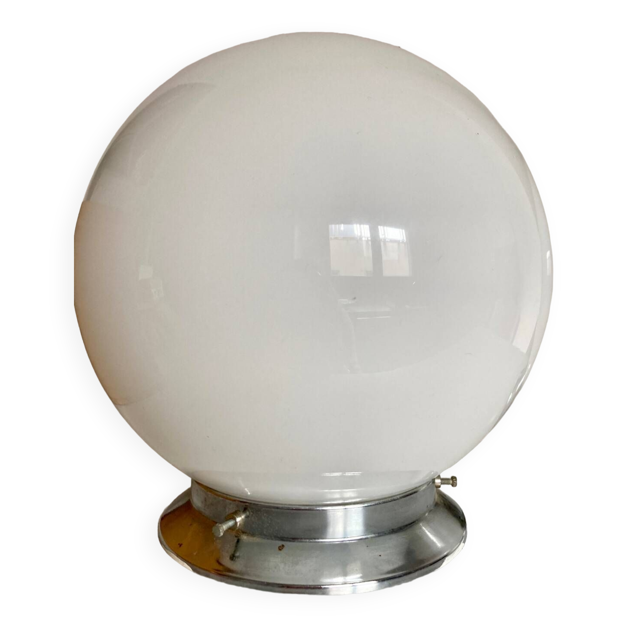 Opaline globe ceiling light