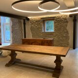 Solid oak monastery table 240 x 100 cm