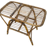 Rattan coffee table in the style of Franco Albini, Italy, 1960s