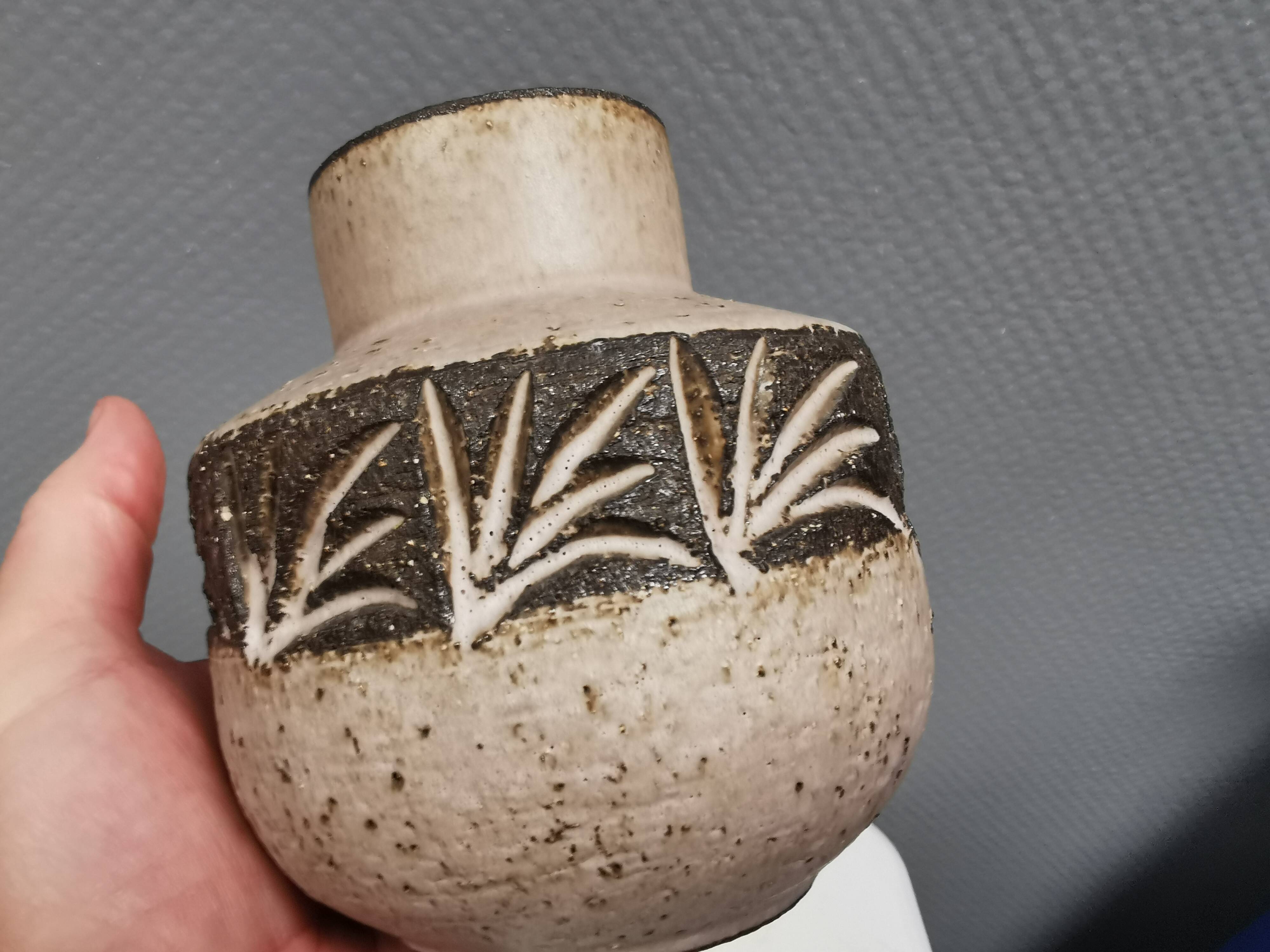 Stoneware/ceramic vase by Løvemose, Denmark, 1970s–1980s.