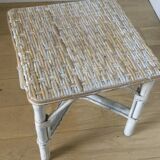 Rattan side table