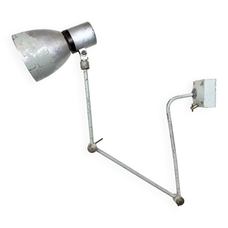 Grey industrial wall lamp from elektrosvit, 1970s