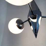 Art Deco Metal and Glass Chandelier