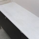 Enfilade noir et marbre par Florence Knoll pour Knoll, 1961