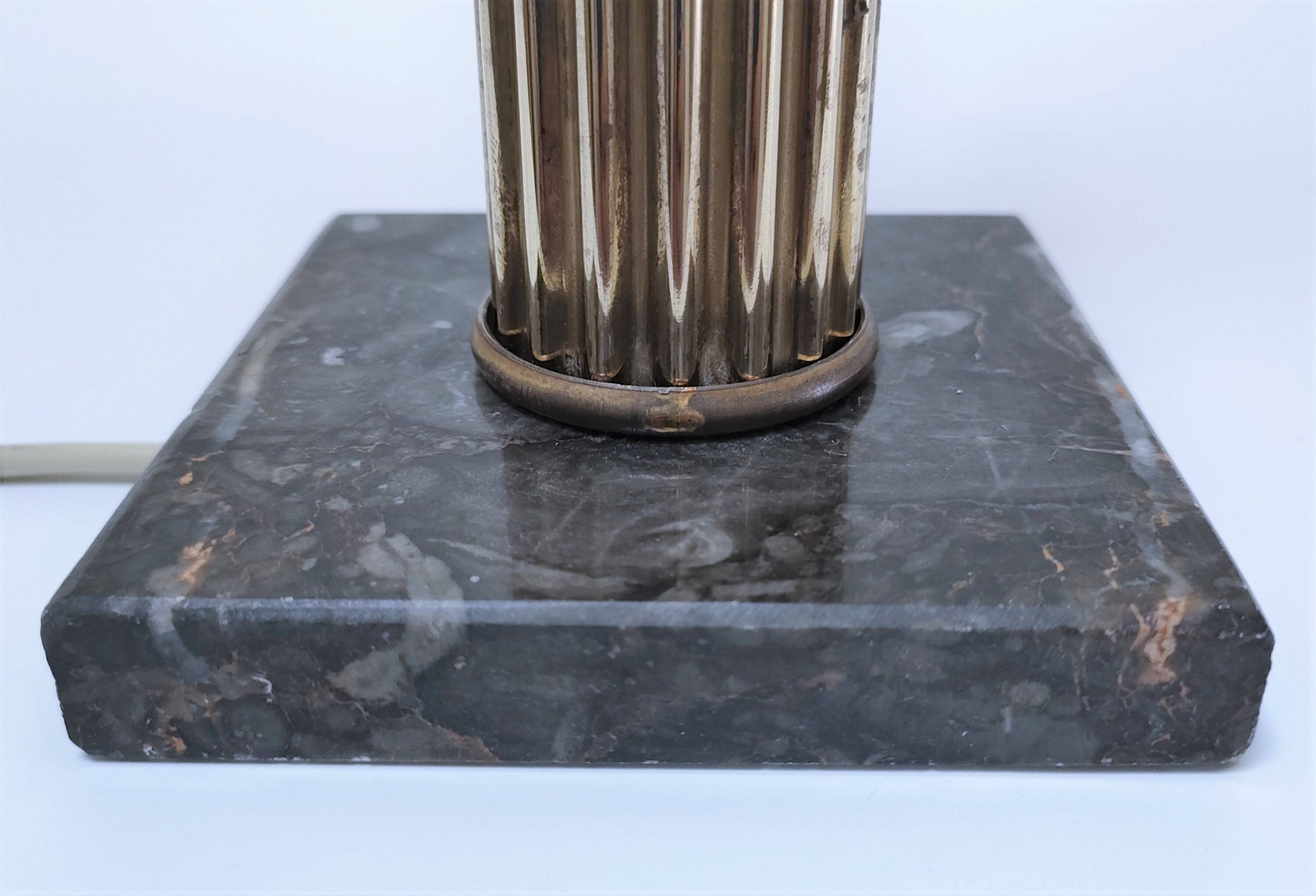 Lamp foot column brass marble neo classic vintage