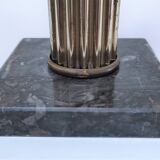 Pied de lampe colonne laiton marbre néo classique vintage