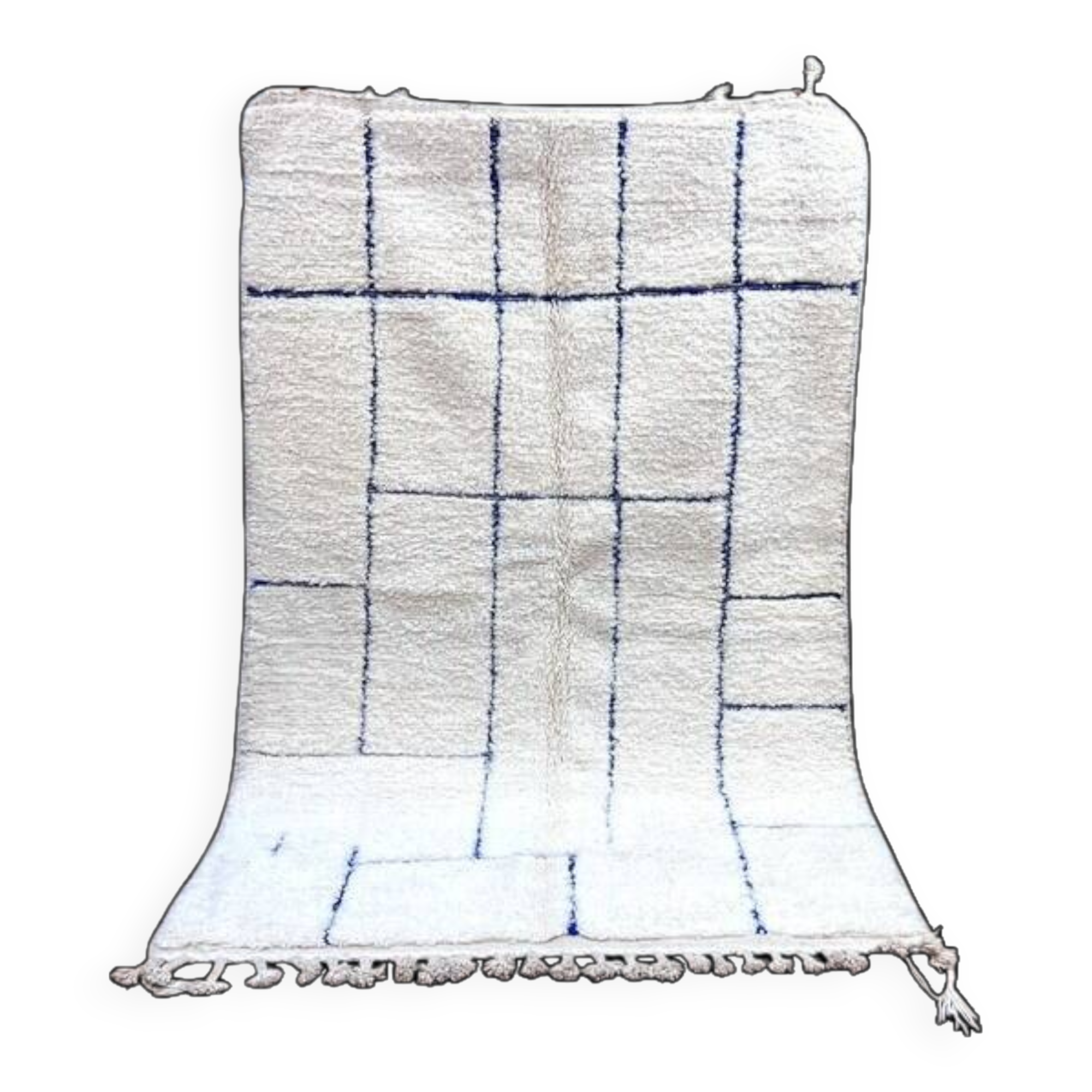White and blue rug 250cmx150cm
