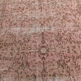 Pink & Brown Large Vintage Rug, 213x325Cm