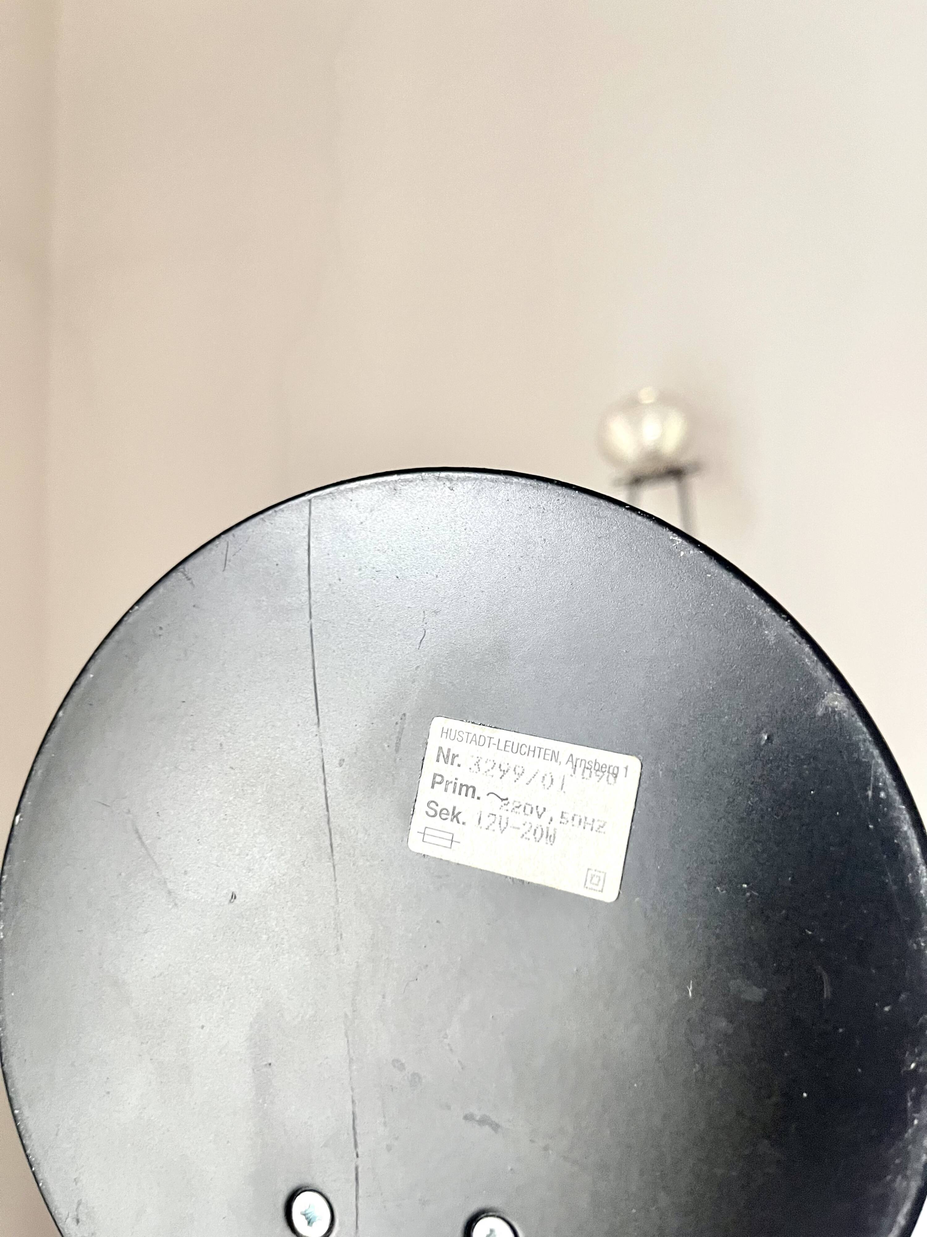 German Vintage Minimalistic table Arc Lamp by Hustadt Leuchten, 1980s