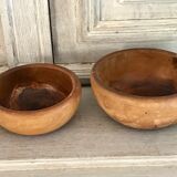Vintage wooden olive wood bols
