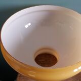 Caramel ochre opaline glass globe lampshade