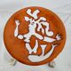 Jean Lurçat 2 enamelled ceramic plates, signed, Sant Vicens edition