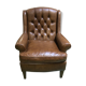 Modern leather lounge armchair