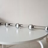 Vintage chrome wall-mounted coat rack from the 1970s