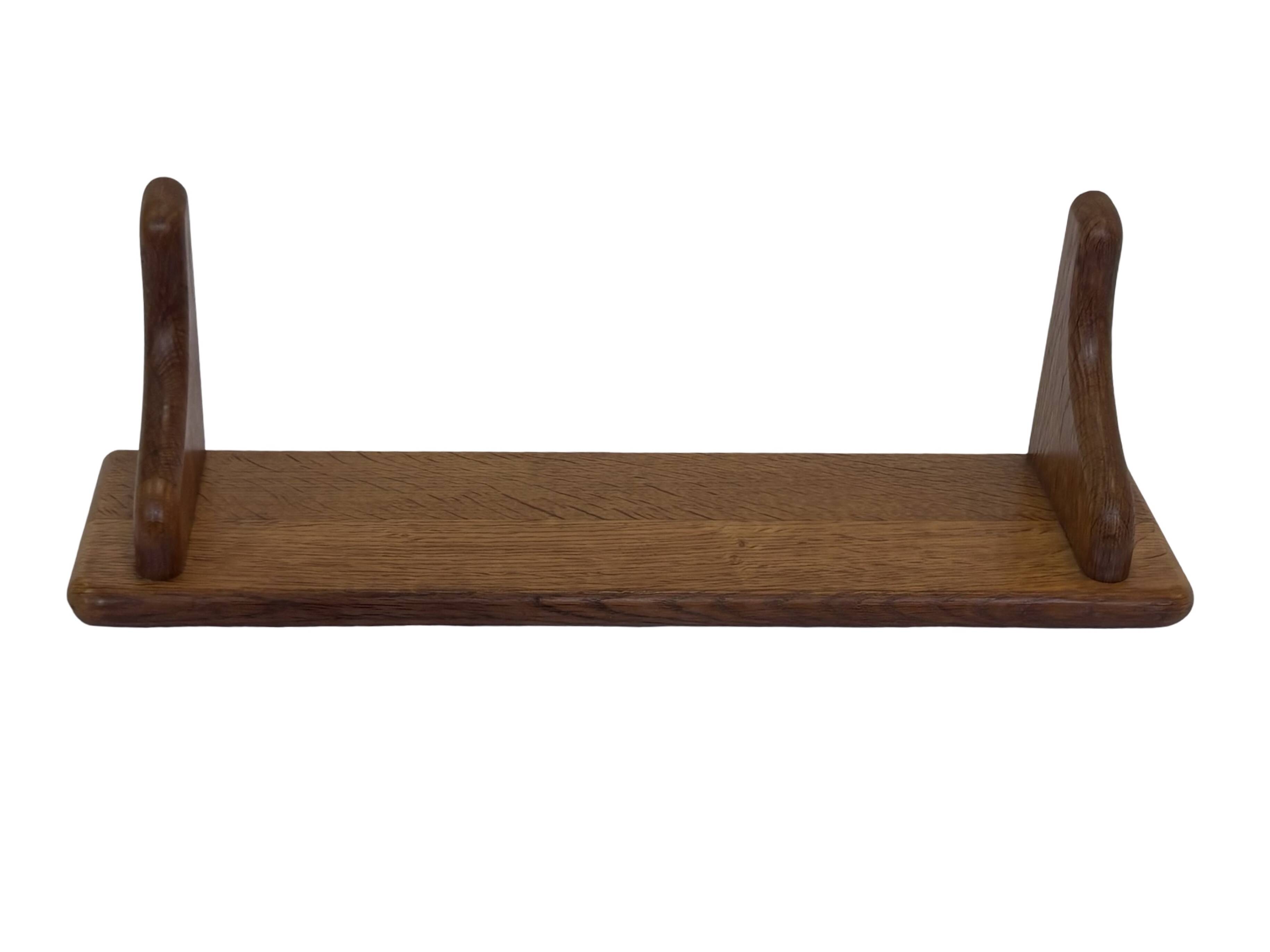 Vintage book shelf wall rack 1970s wood minimalist design