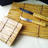 Cheese board and matching butter dish, Vallauris ceramic