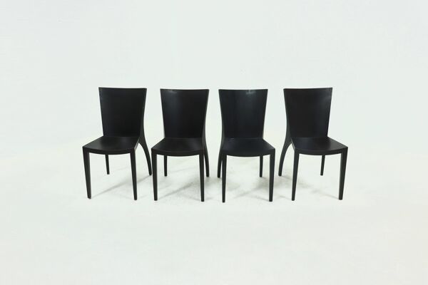 4 chaises modèle Milano par Danilo Silvestrin pour Gunther Lambert, 1980