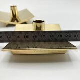 3 “Profile” candlesticks no. 70 in brass • Design Pierre Forssel for Skultuna Éditions • 1960