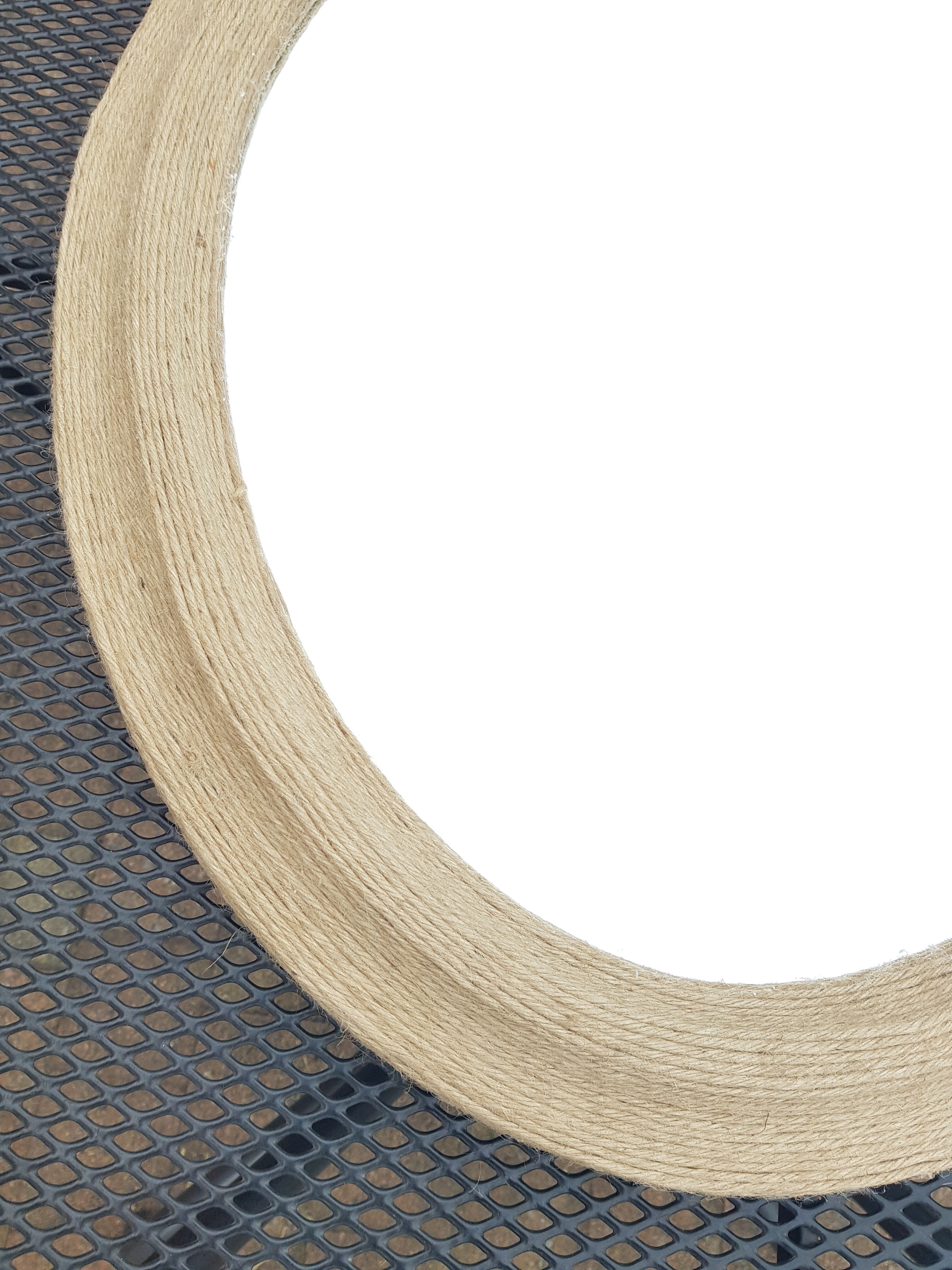 Mirror oval jute thread 81x61cm