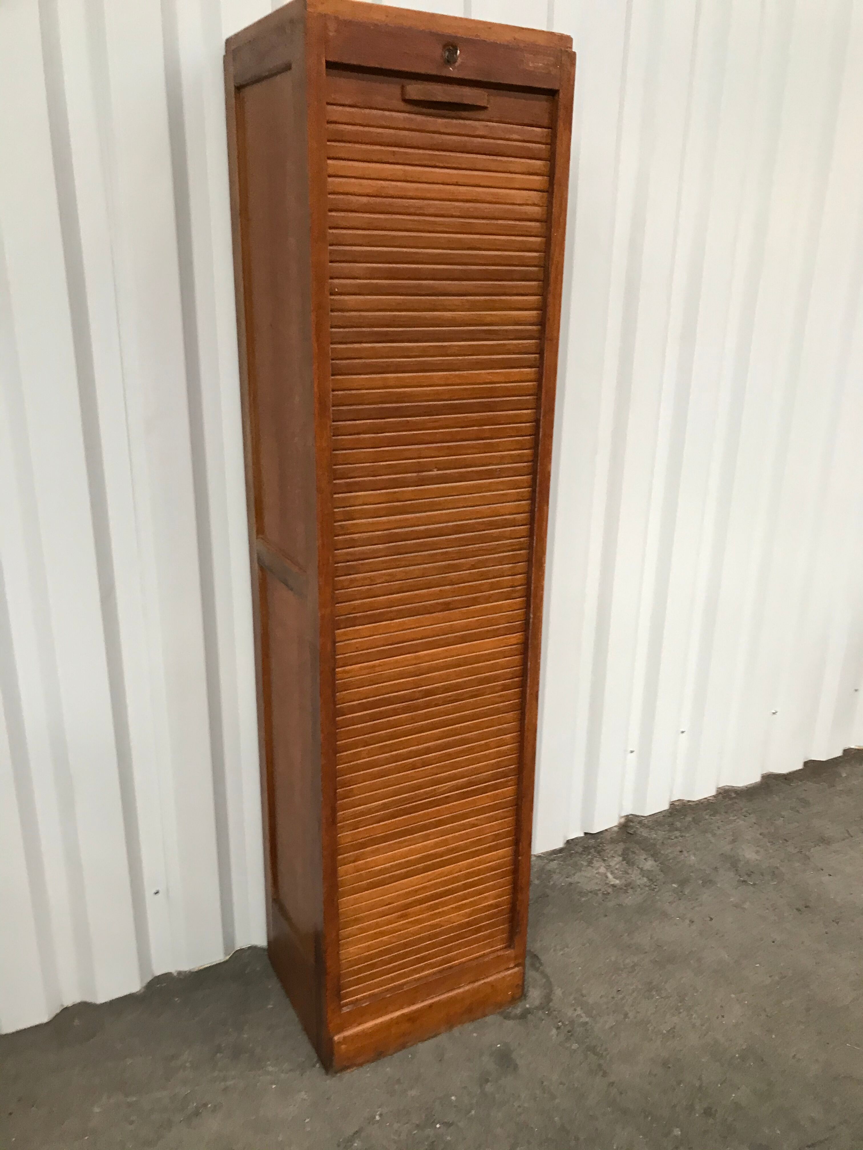 Simple oak filing cabinet 1950