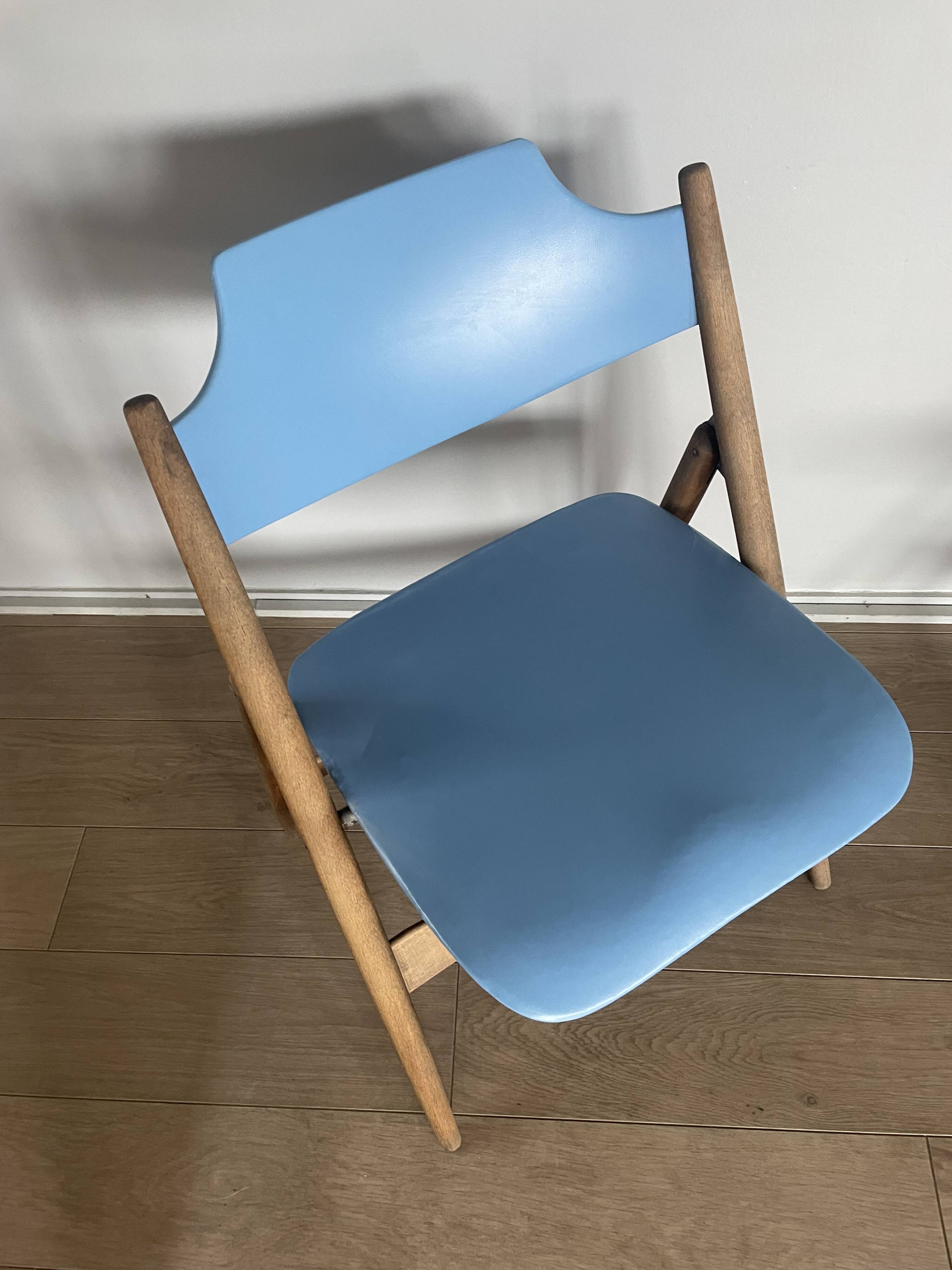 2 vintage folding chairs by Egon Eiermann
