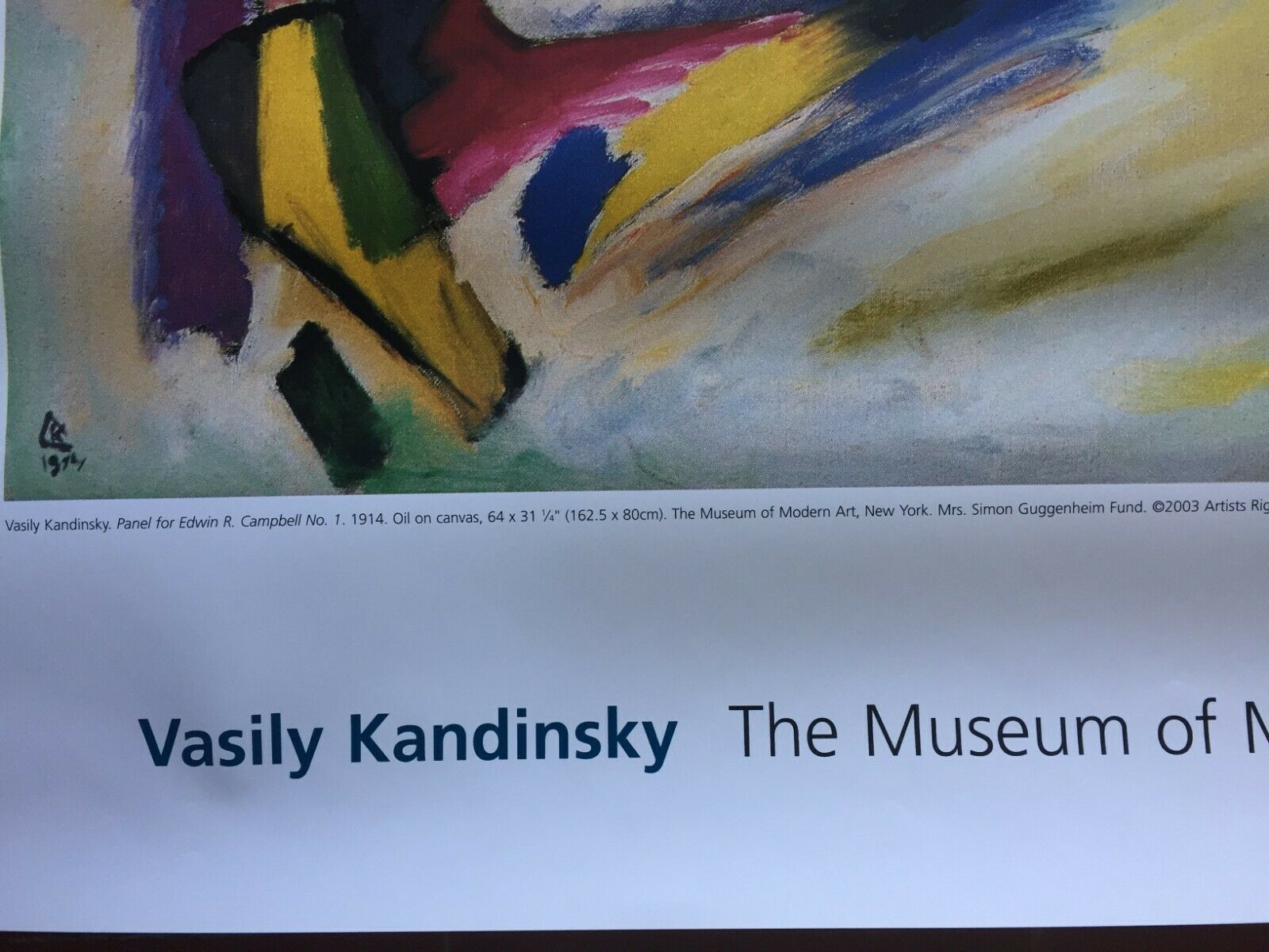 Poster "Vasily Kandinsky" Museum of Modern Art New York 2003