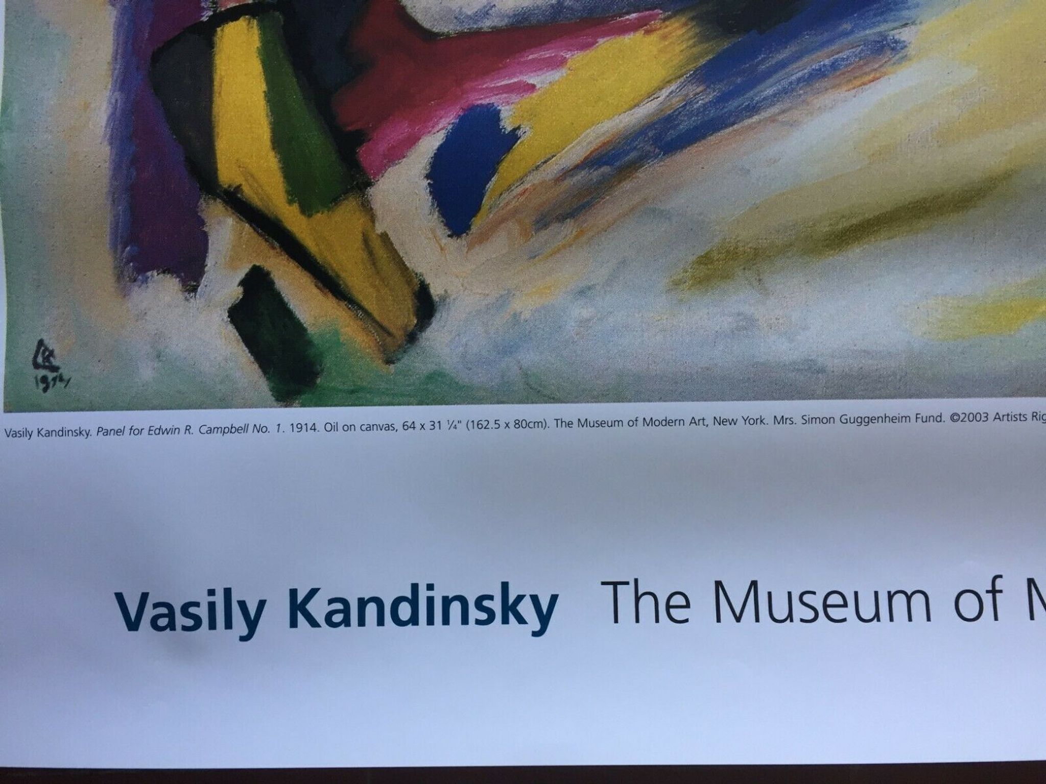 Poster "Vasily Kandinsky" Museum of Modern Art New York 2003