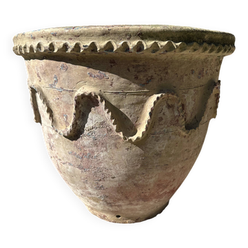 Ancient terracotta pot vase from the 19th century.