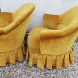 Pair of toad armchairs