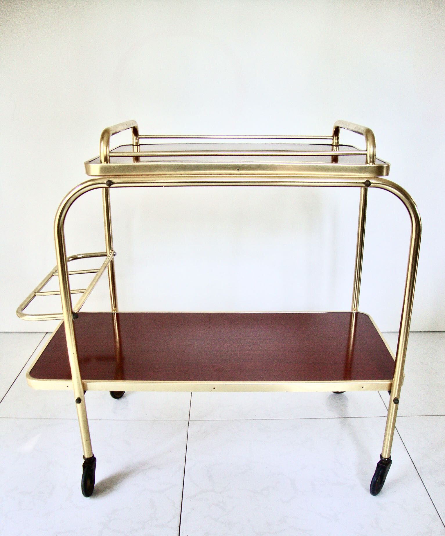 Vintage dessert with serving tray